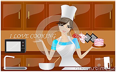 I love Cooking Stock Photo