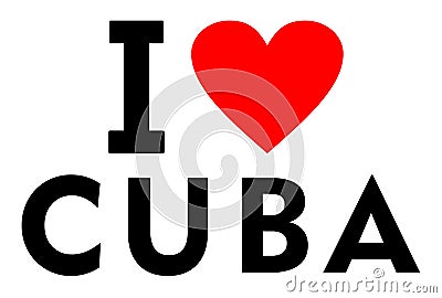 I love cuba Stock Photo