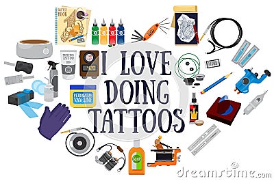 I love doing tattoos Stock Photo