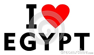 I love Egypt Stock Photo