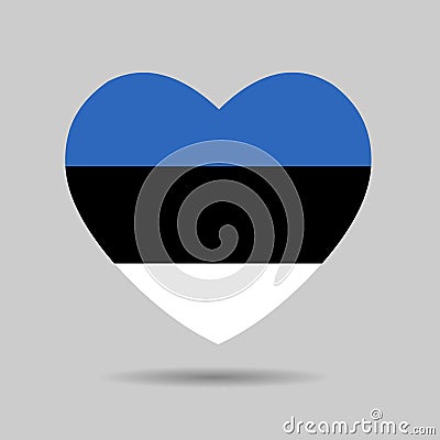 I love Estonia. Estonia flag vector heart vector illustration Vector Illustration