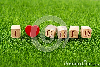 I love gold Stock Photo