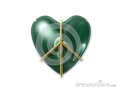 I love green peace Stock Photo