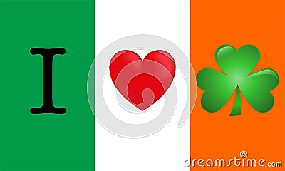 I love Ireland Cartoon Illustration