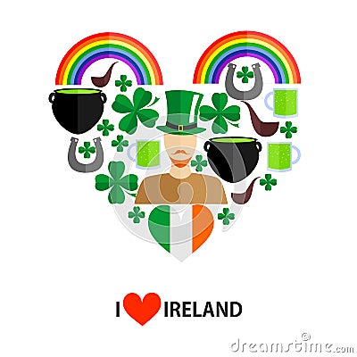 I love irish Vector Illustration