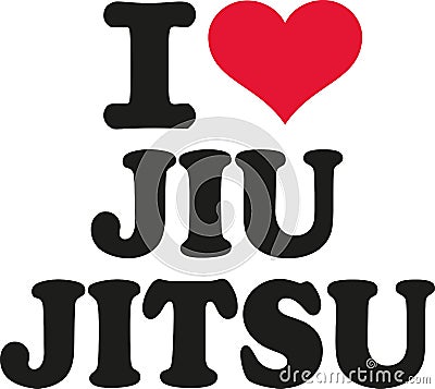 I love jiu jitsu Vector Illustration