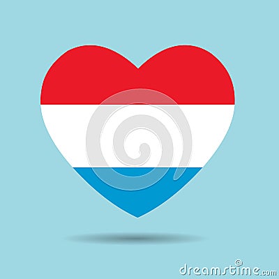 I love Luxembourg, Luxembourg flag heart vector illustration Vector Illustration