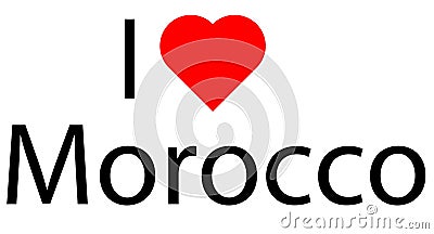 I love Morocco Stock Photo