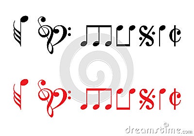 I love music, vector Vector Illustration