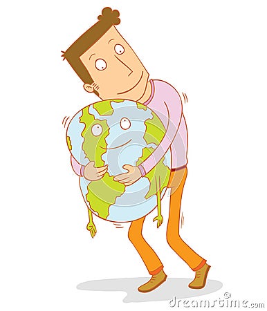 I love my earth Vector Illustration