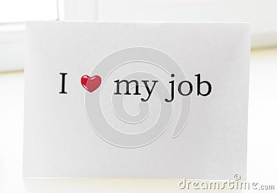 I love my job Stock Photo