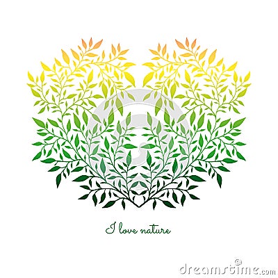 I love nature Vector Illustration