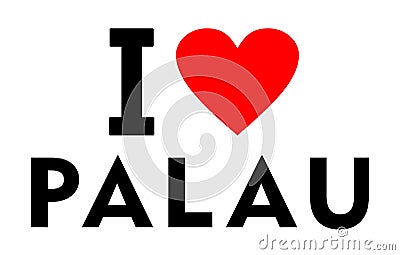 I love Palau Stock Photo