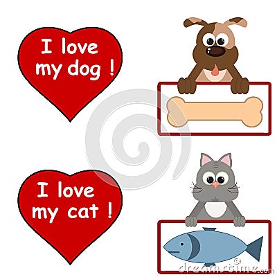 I love pets Vector Illustration