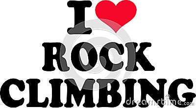 I love rock climbing Vector Illustration