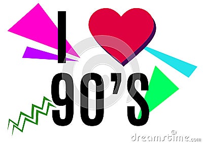 I love 90`s illustration in stile of 90`s years Cartoon Illustration