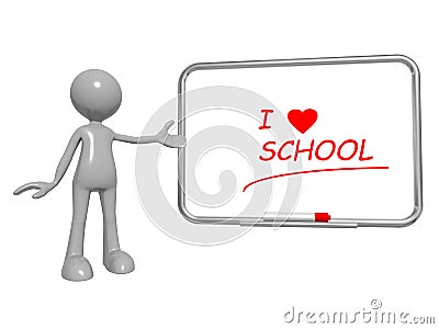 I love school on board Stock Photo