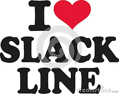 I love slackline Vector Illustration