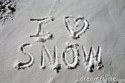 I love snow Stock Photo