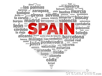 I Love Spain Stock Photo