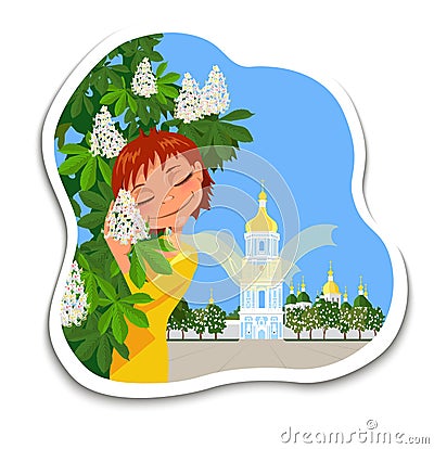 I love springtime Vector Illustration