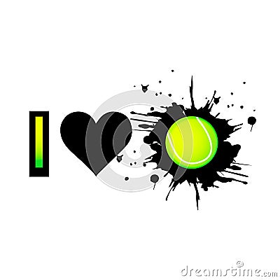 I love tennis Vector Illustration