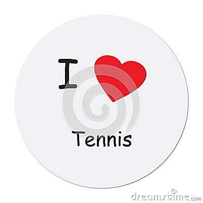 I love tennis on white Stock Photo