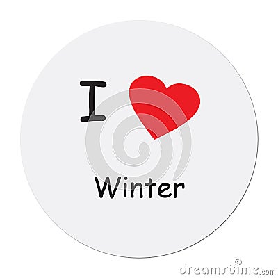 I love winter on white Stock Photo