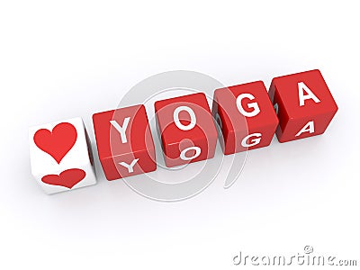 I love yoga Stock Photo