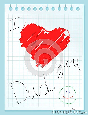 I love you dad Stock Photo