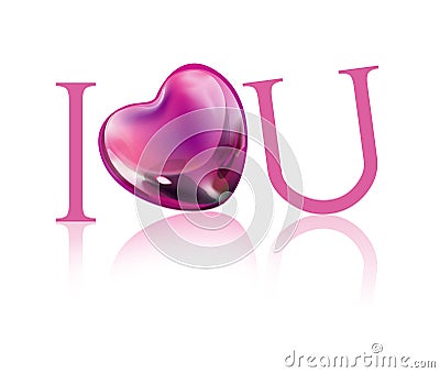 I love you heart Cartoon Illustration