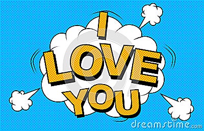 I love you. Vector Illustration