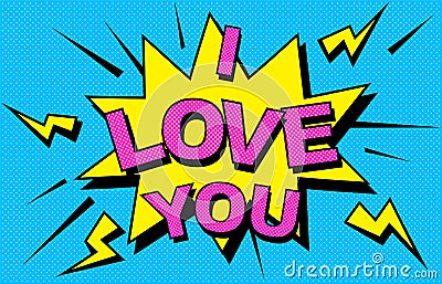 I love you. Vector Illustration