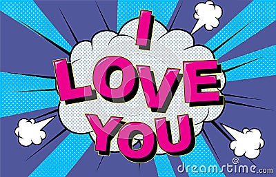 I love you. Vector Illustration