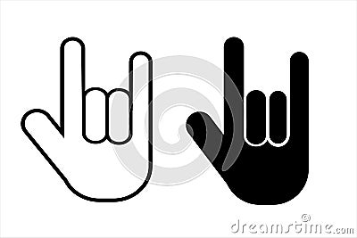 I Love You language hand sign icon, symbol Stock Photo