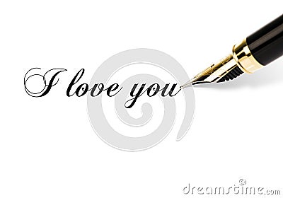 I love you note Stock Photo