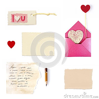 I Love You Scrapbook Elements collection Stock Photo