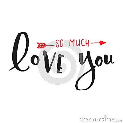 I love You vector text Vector Illustration