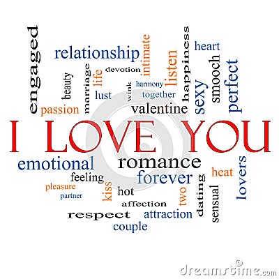 I Love You Word Cloud Concept Stock Photo