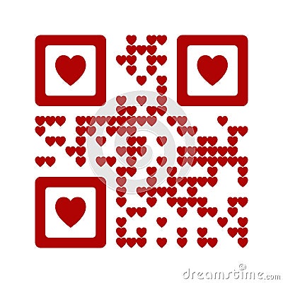 I love you words qr code vector illustration Vector Illustration