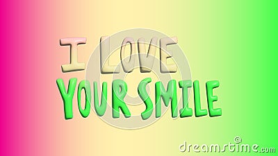 i love your smile beautiful and very interesting new design and interesting design wallpaper-01 Stock Photo