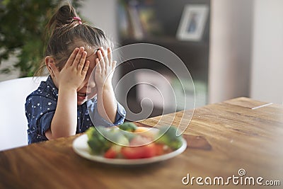 I'm not eating this! Stock Photo