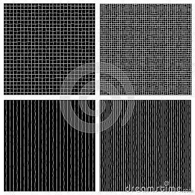 A lattice and stripe pattern, Vector Illustration