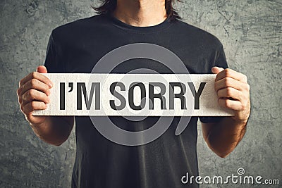 I am sorry message Stock Photo