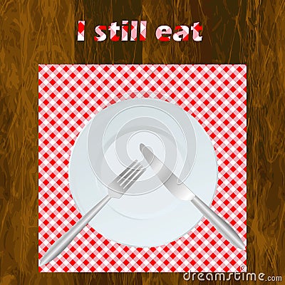 I STILL EAT dining etiquette Vector Illustration