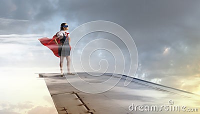 I am a super girl Stock Photo