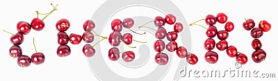 Cherry, a lot of cherries, red Stock Photo