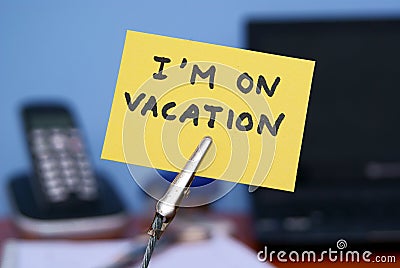 I am on vacation Stock Photo