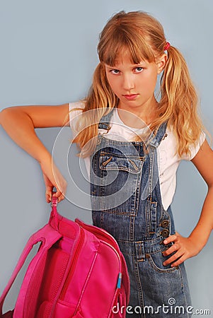 I`ve got enough school ! Stock Photo