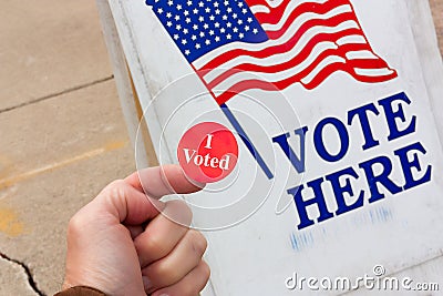 I Voted! Stock Photo